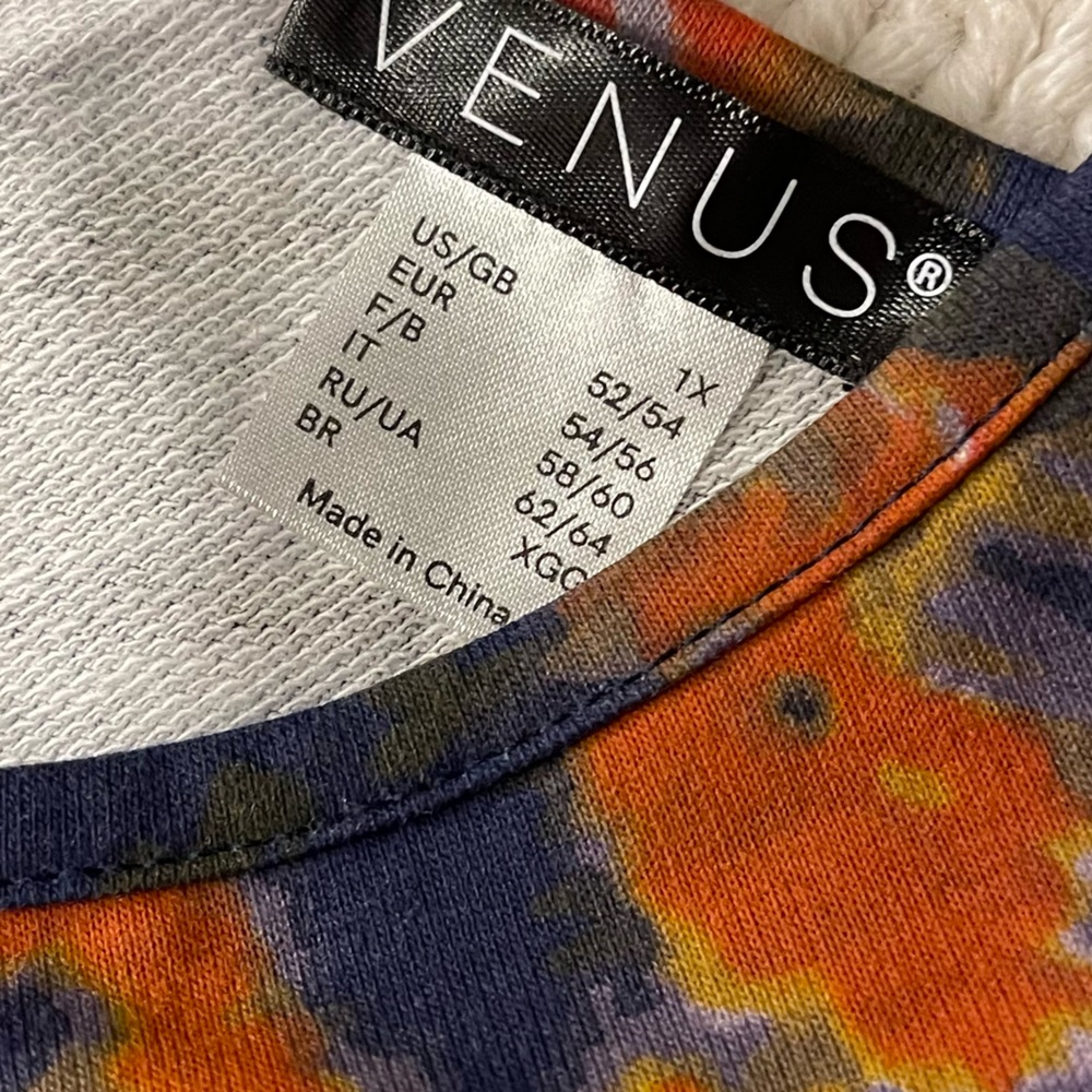 Venus Tie Dye Tank Dress 1X - Picture 7 of 8